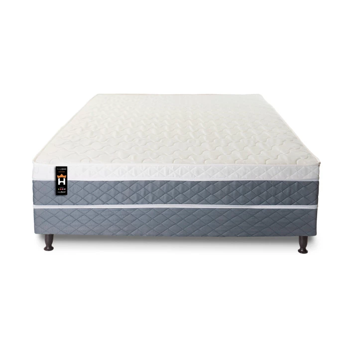 Conjugado Casal Dallas D28 Ortopédico 138x188x56 Cinza