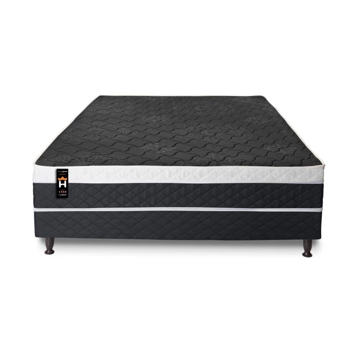 Conjugado Casal Dallas D28 Ortopédico 138x188x56 Preto - King House