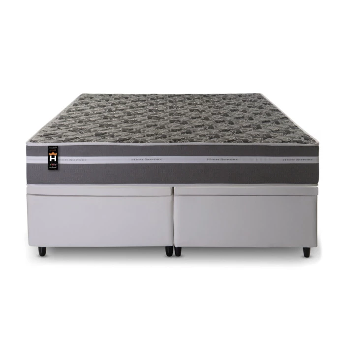 Conjunto Box Baú Miami Cinza 193x203x69 Espuma D33