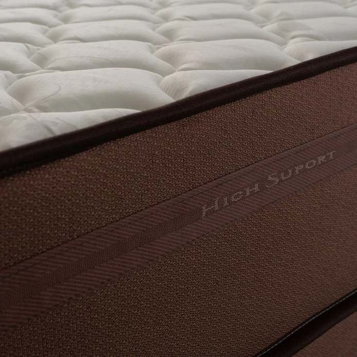 Conjunto Cama Box Espuma Atlanta Marrom Viúva 128x188x62