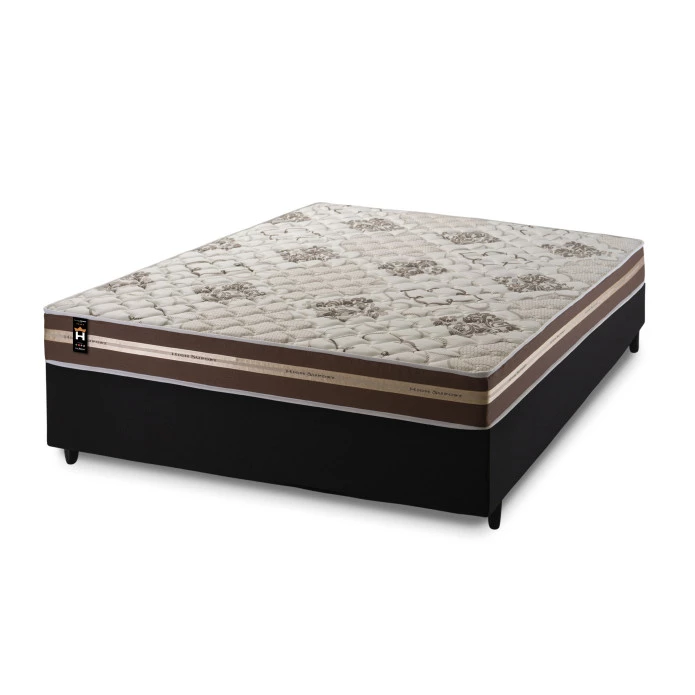 Conjunto Cama Box Espuma Chicago Marrom Viúva 128x188x57