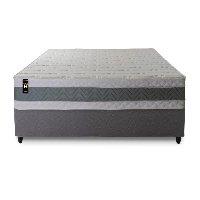 Conjunto Cama Box Espuma Oxford Verde Casal 138x188x67