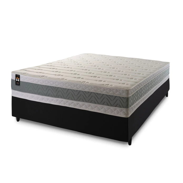 Conjunto Cama Box Espuma Oxford Verde Casal 138x188x67
