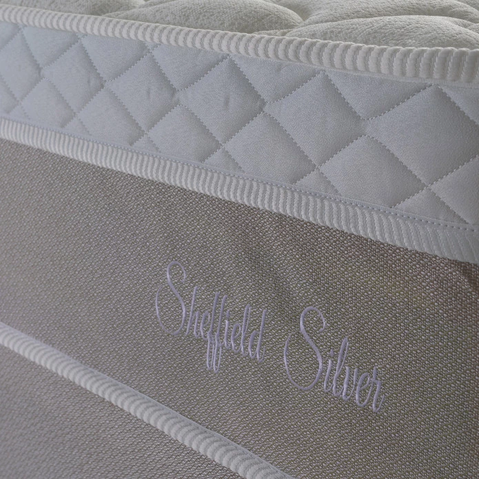 Conjunto Cama Box Solteiro Sheffield 96x203x65 Bege Molas Ensacadas 
