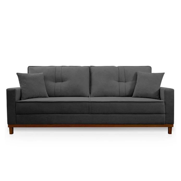 Sofá Living Malibu 2,30m Grafite Bouclê - King House