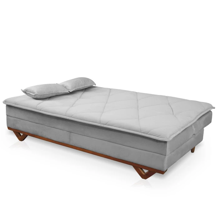Sofá Cama Estoril 1,90m Suede Velut - King House