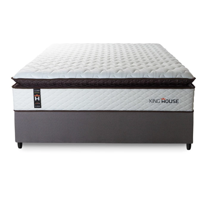 Conjunto Cama Box Espuma San Diego Branco Casal 138x188x67