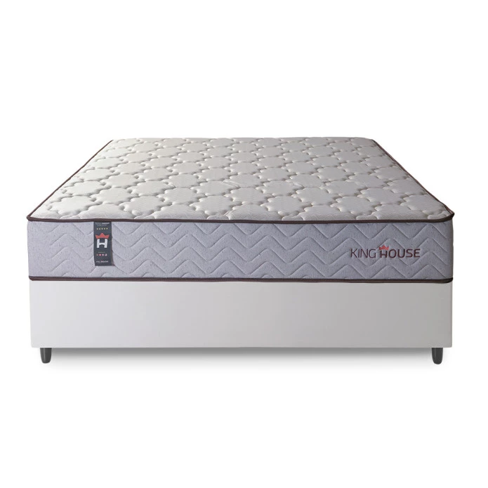 Conjunto Cama Box Magnético Casal Soft Relax Bege 138x188x63