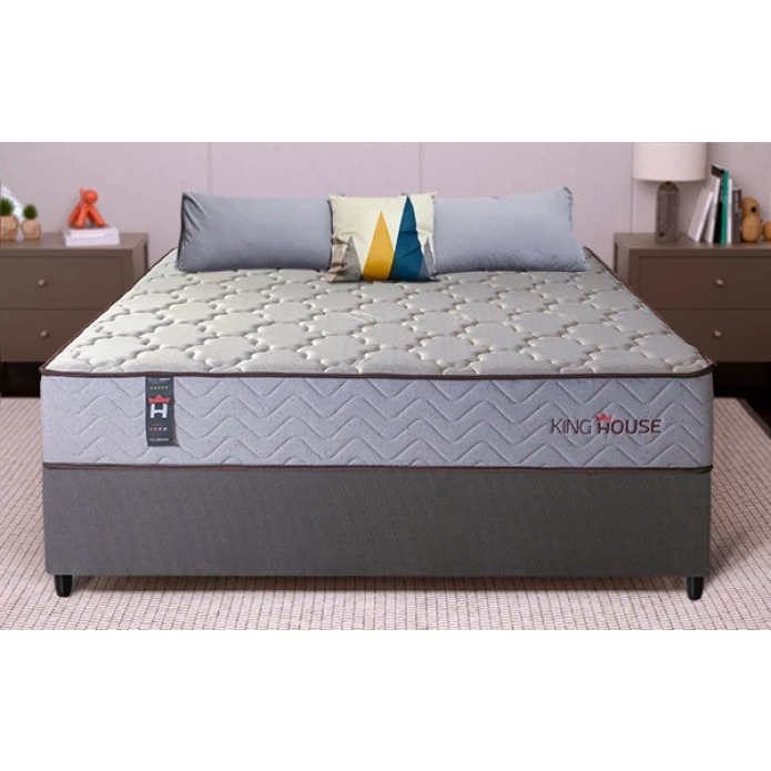 Conjunto Cama Box Magnético Casal Soft Relax Bege 138x188x63