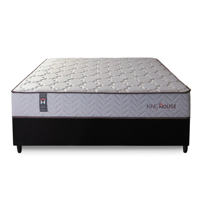 Conjunto Cama Box Magnético Casal Soft Relax Bege 138x188x63