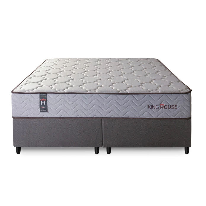 Conjunto Cama Box Magnético Queen Soft Relax Bege 158x198x63