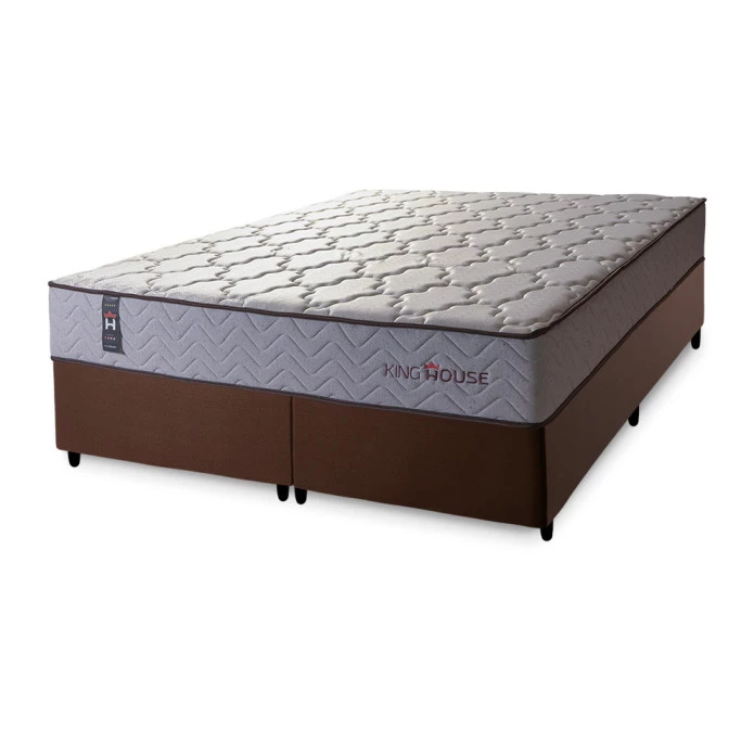 Conjunto Cama Box Magnético Queen Soft Relax Bege 158x198x63
