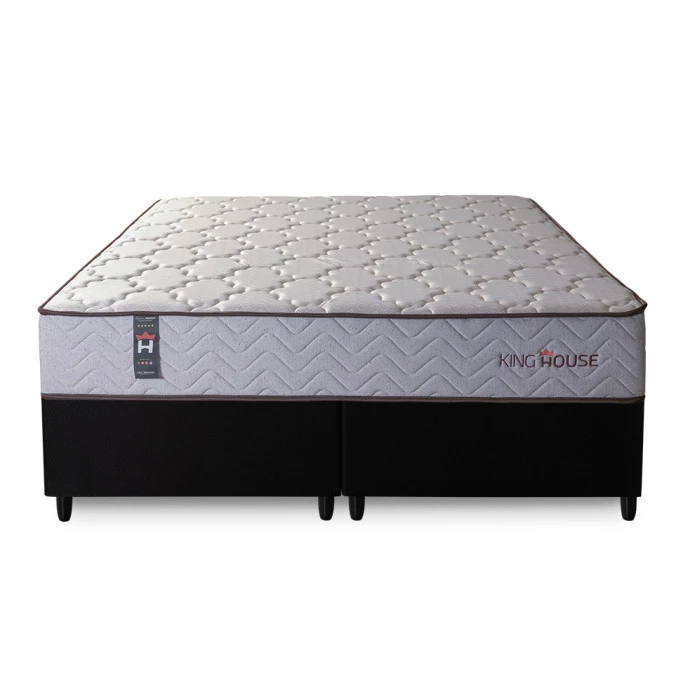 Conjunto Cama Box Magnético King Soft Relax Bege 193x203x63