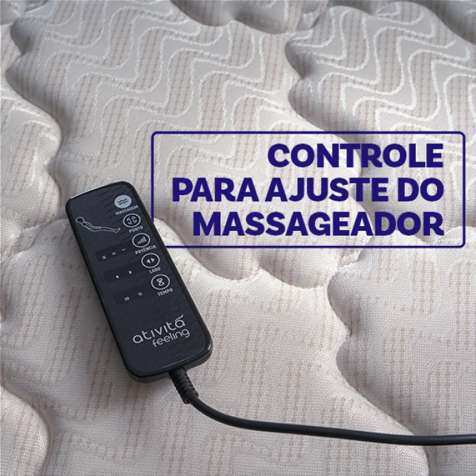 Conjunto Cama Box Magnético Solteiro Soft Relax Bege 96x203x63