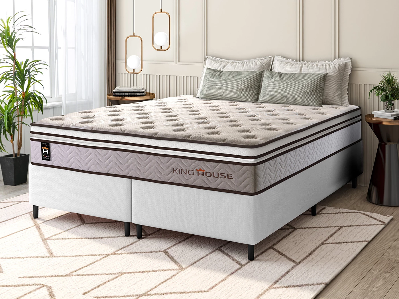 【CUMLUS】 QUILT450 Conjunto_Cama_Box_Molas_Ensaca