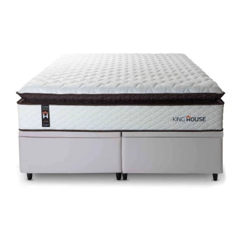 Conjunto Box Baú San Diego Branco 193x203x74 Espuma D33