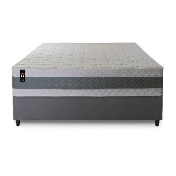 Conjunto Cama Box Espuma Oxford Verde Casal 138x188x67