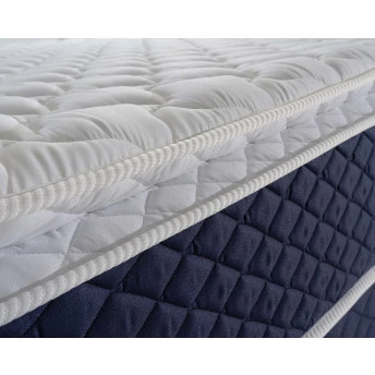 Conjunto Cama Box Molas Ensacadas Lagras Azul King 193x203x66