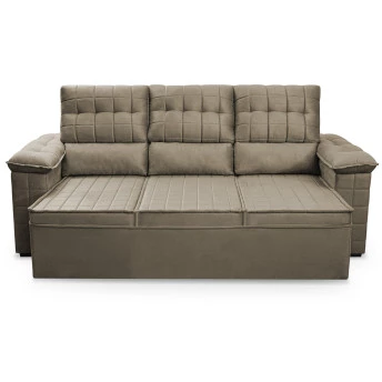 Sofá Retrátil Reclinável com molas Quantum Suede Velut - King House