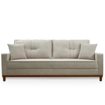 Sofá Living Malibu 2,30m Bege Bouclê - King House