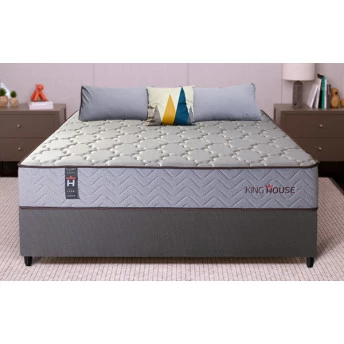 Conjunto Cama Box Magnético Casal Soft Relax Bege 138x188x63