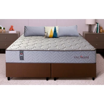 Conjunto Cama Box Magnético King Soft Relax Bege 193x203x63