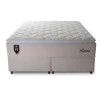 Conjunto Cama Box King Size Roma 193x203x71 Bege/Branco Molas Ensacadas