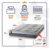 Colchão Molas Ensacadas Sheffield Cinza King 193x203x27