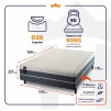 Conjugado Casal Dallas D28 Ortopédico 138x188x56 Cinza