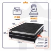 Conjugado Casal Dallas D28 Ortopédico 138x188x56 Preto - King House