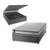 Conjunto Box Baú Alpine Cinza 138x188x72 Molas Ensacadas
