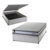 Conjunto Box Baú Alpine Cinza 138x188x72 Molas Ensacadas