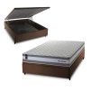 Conjunto Box Baú Alpine Cinza 138x188x72 Molas Ensacadas