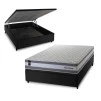 Conjunto Box Baú Alpine Cinza 138x188x72 Molas Ensacadas