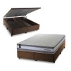 Conjunto Box Baú Alpine Cinza 193x203x72 Molas Ensacadas