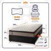 Conjunto Box Baú Atlanta Bege 138x188x69 Espuma D45