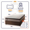 Conjunto Box Baú Atlanta Bege 138x188x69 Espuma D45