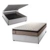 Conjunto Box Baú Atlanta Bege 138x188x69 Espuma D45