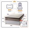 Conjunto Box Baú Atlanta Bege 138x188x69 Espuma D45