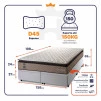 Conjunto Box Baú Atlanta Bege 158x198x69 Espuma D45