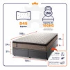 Conjunto Box Baú Atlanta Bege 158x198x69 Espuma D45