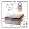 Conjunto Box Baú Atlanta Bege 193x203x69 Espuma D45