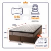 Conjunto Box Baú Atlanta Bege 193x203x69 Espuma D45