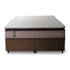 Conjunto Box Baú Atlanta Bege 193x203x69 Espuma D45