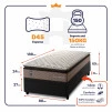 Conjunto Box Baú Atlanta Bege 88x188x69 Espuma D45