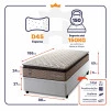 Conjunto Box Baú Atlanta Bege 88x188x69 Espuma D45