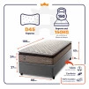 Conjunto Box Baú Atlanta Bege 88x188x69 Espuma D45