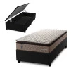 Conjunto Box Baú Atlanta Bege 88x188x69 Espuma D45