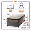 Conjunto Box Baú Atlanta Bege 96x203x69 Espuma D45