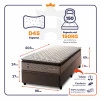 Conjunto Box Baú Atlanta Bege 96x203x69 Espuma D45